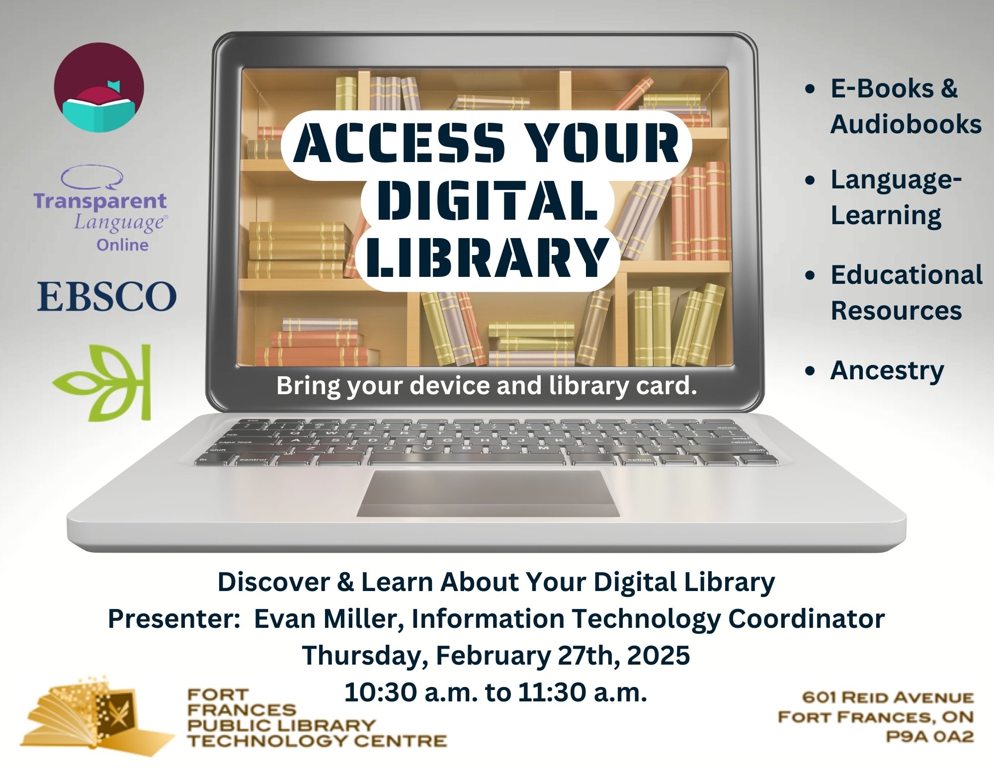 Access Your Digital Library Poster