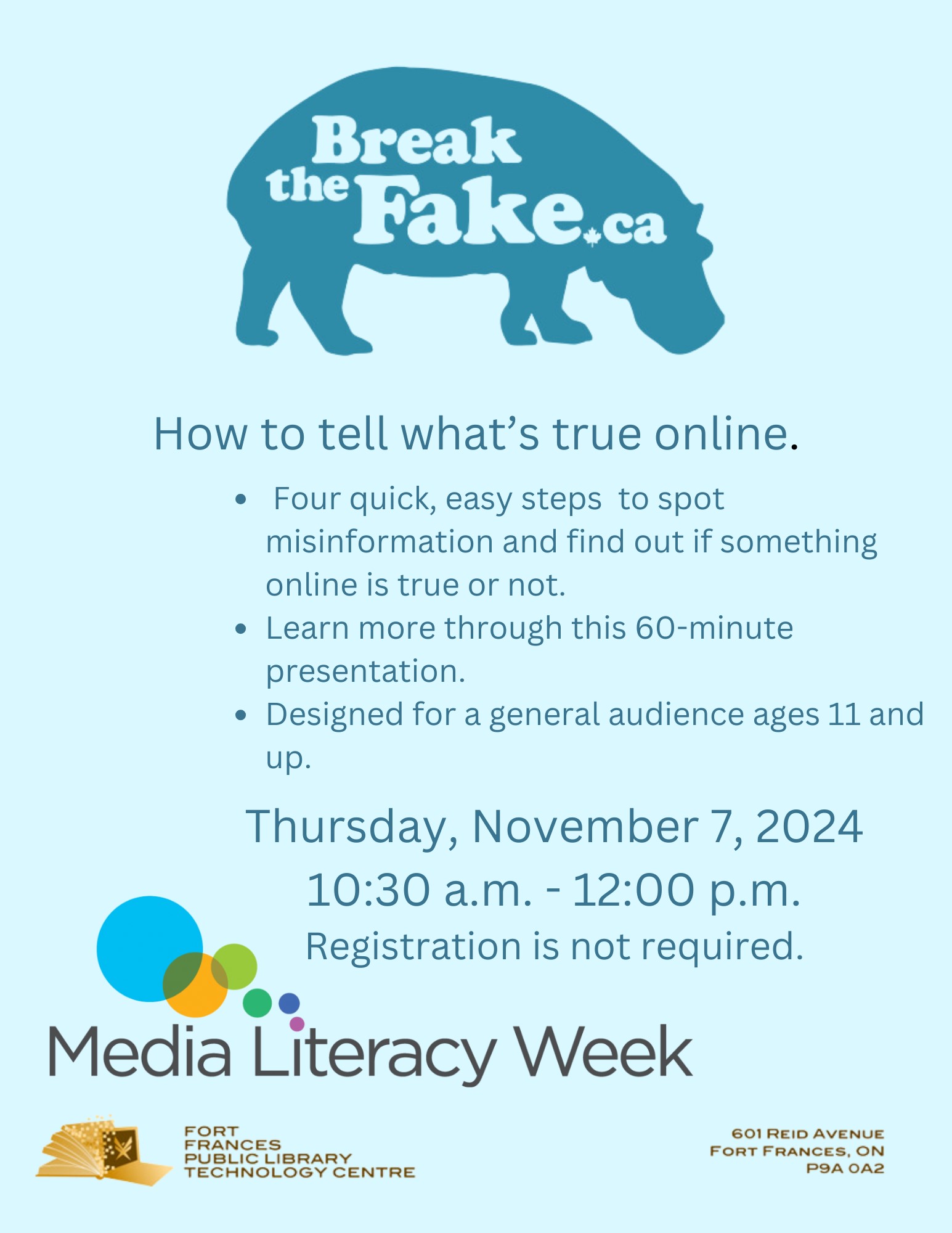 Break the Fake - How to tell what's true online.