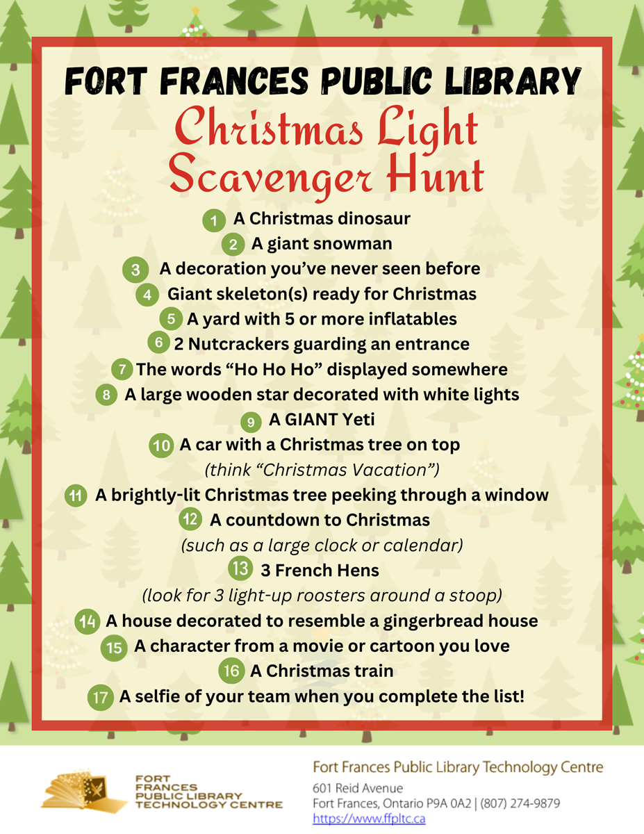 Christmas Scavenger Hunt List 2024