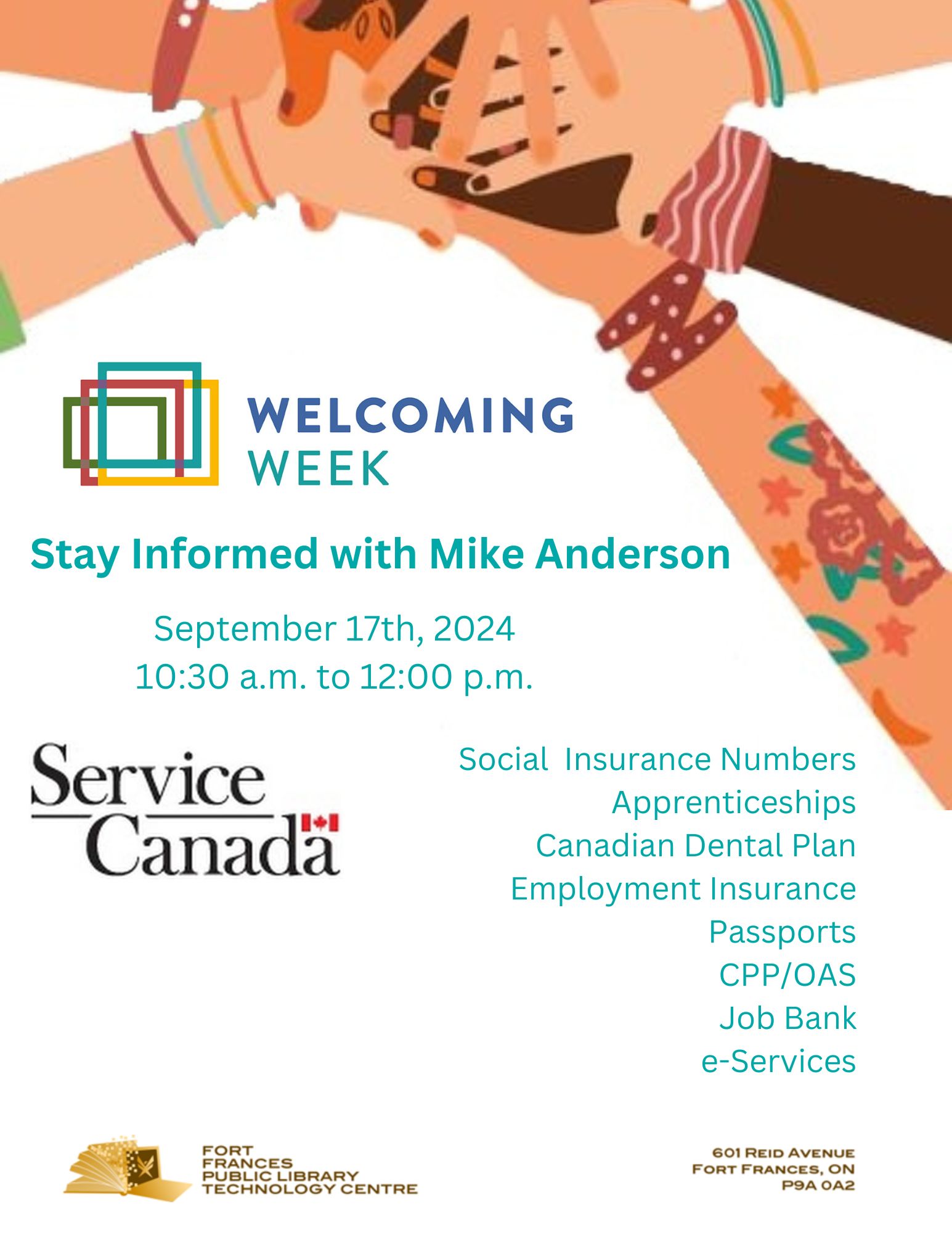 Welcoming Week Stay Informed with Mike Anderson of Service Canada.