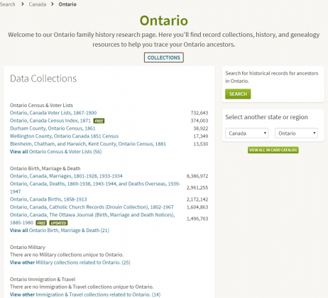 Ontario Collections