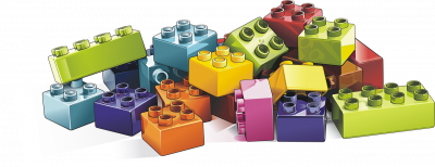 Image of multi-colored toy bricks in a pile.